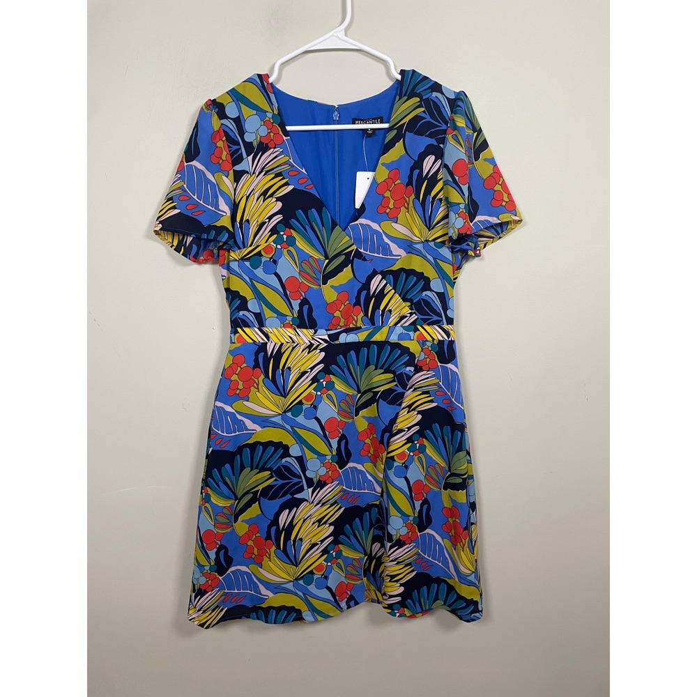 NWT J.Crew Mercantile Faux Wrap Paradise Tropical‎ Print Size 8 Beach Resortwear